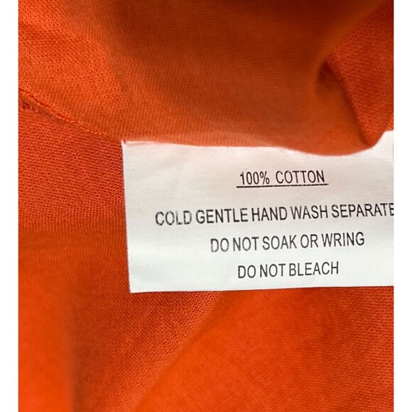 New Saints + Secrets Halter Mini Dress Tangerine S Small Layered Hem Cotton - Picture 9 of 10